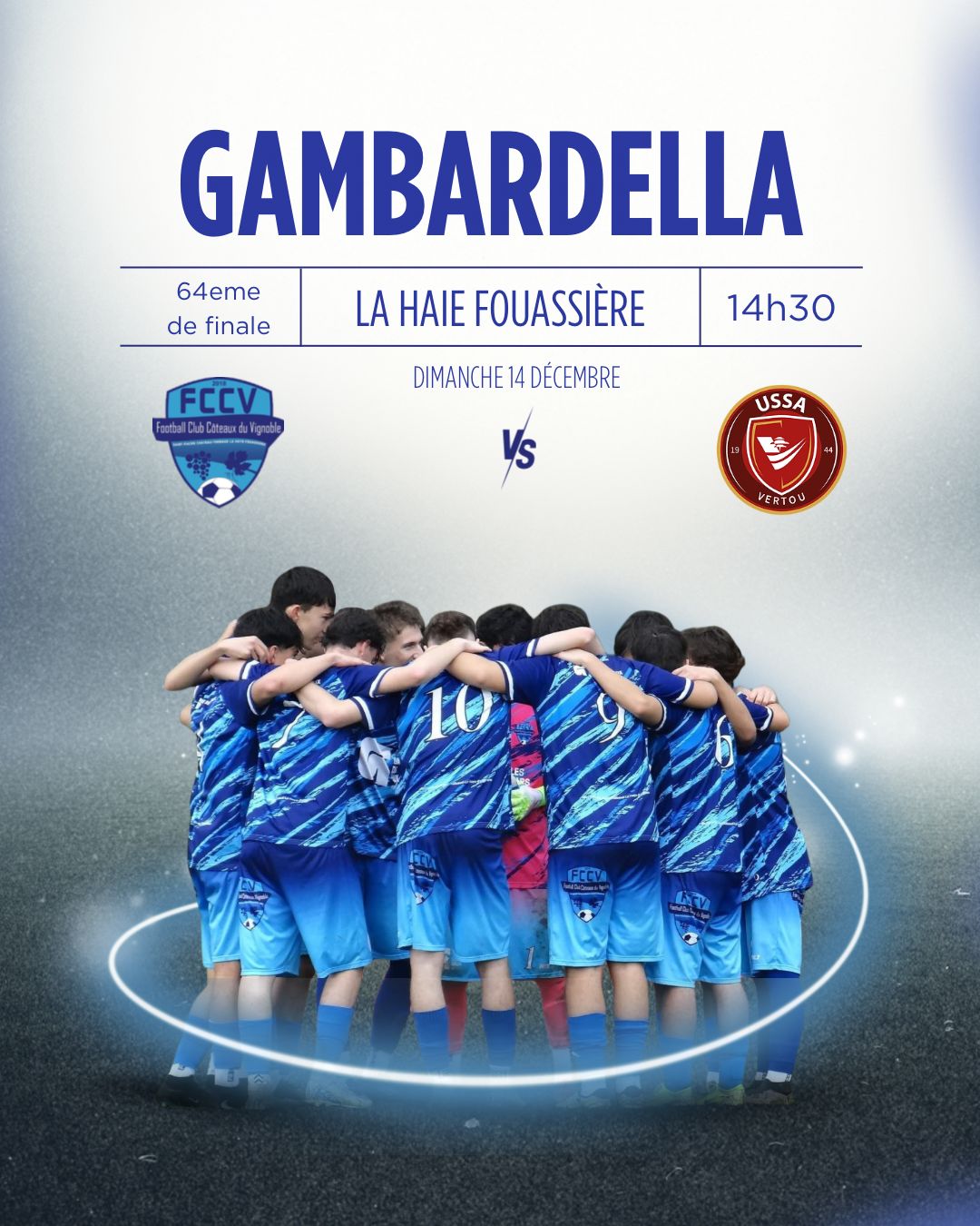 Affiche du match de la Gambardella