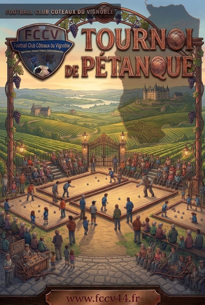 Affiche du tournoi de pétanque